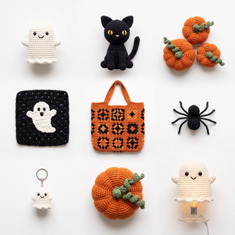 Ghostlight Collection crochet pattern — halloween crochet patterns bundle (SageandSilky MOD Nº 48)