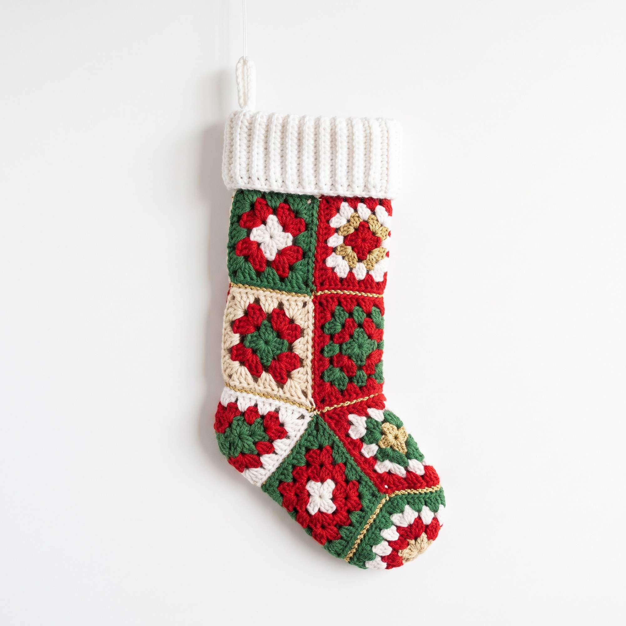 Granny Square Stocking Crochet Pattern 1 Granny Square Stocking crochet pattern — crochet christmas stocking pattern