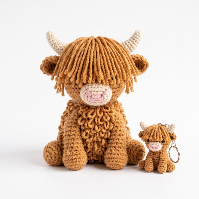 Highland Cow crochet pattern — highland cow crochet pattern (SageandSilky MOD Nº 119)