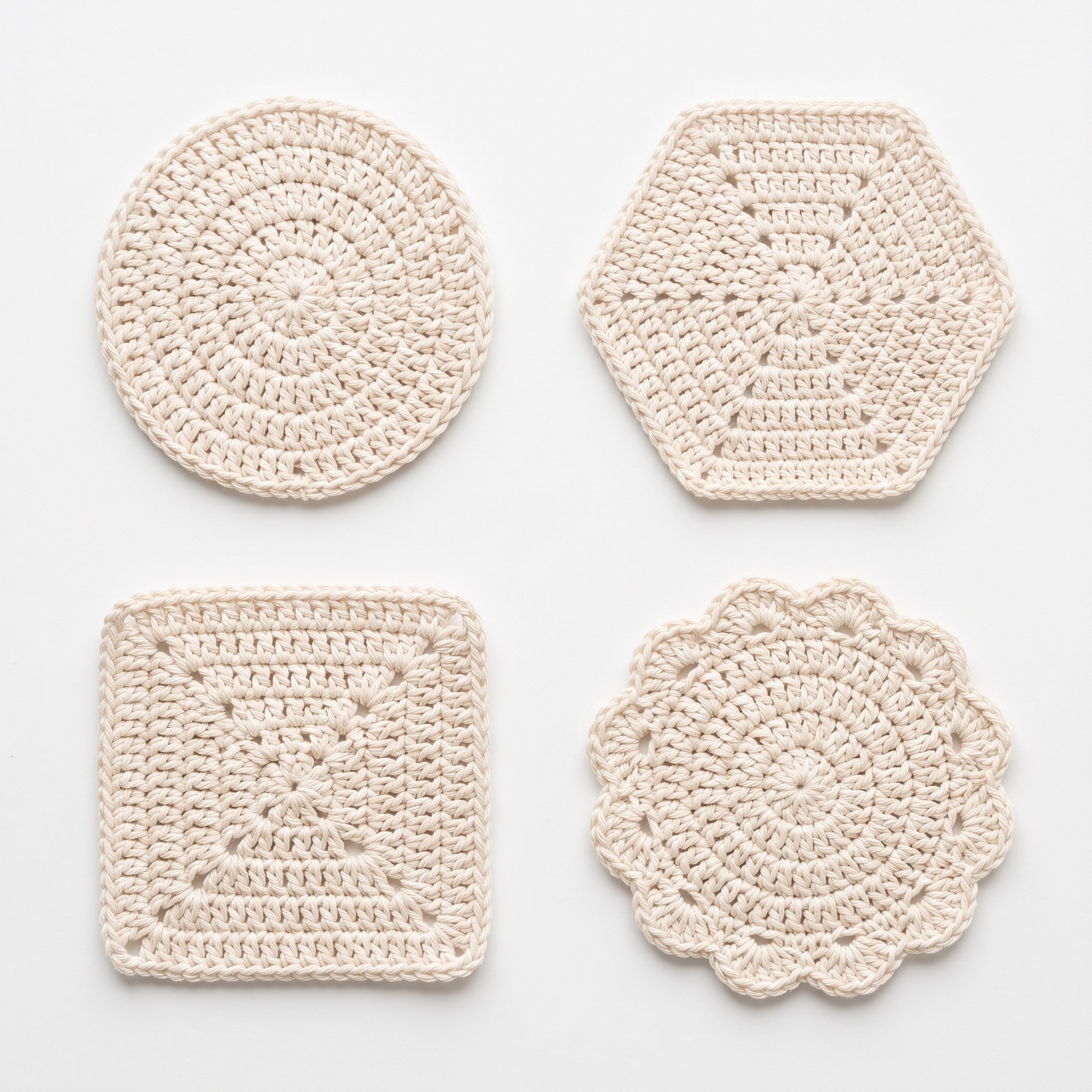 Minimalist Coaster Set Crochet Pattern 1 Minimalist Coaster Set crochet pattern — minimalist crochet coaster set