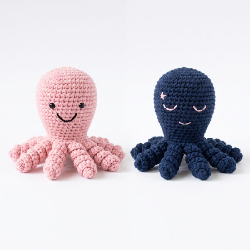 Mood Octopus crochet pattern — reversible octopus crochet pattern (SageandSilky MOD Nº 108)