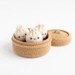 No-Sew Dumpling & Steamer crochet pattern — crochet dumpling pattern (SageandSilky MOD Nº 84)