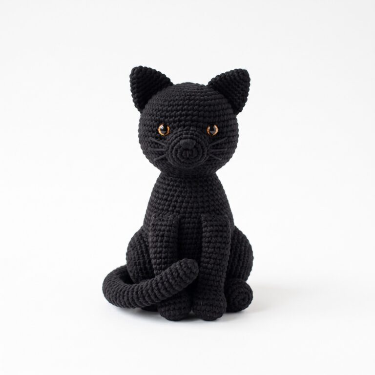 Soot the Black Cat crochet pattern — black cat crochet pattern (SageandSilky MOD Nº 41)