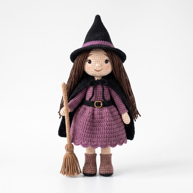 Witch Doll crochet pattern — crochet witch doll pattern (SageandSilky MOD Nº 113)