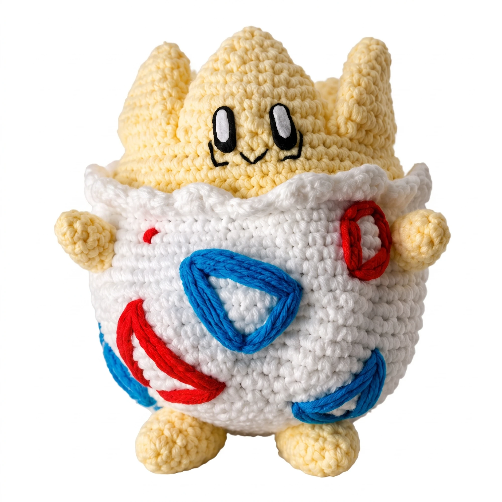 Togepi Reversible Crochet Pattern | Transforming Amigurumi Toy 1 Togepi reversible crochet pattern — finished toy, MOD Nº 13