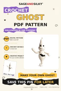 Friendly crochet ghost amigurumi — free Halloween crochet patterns minis